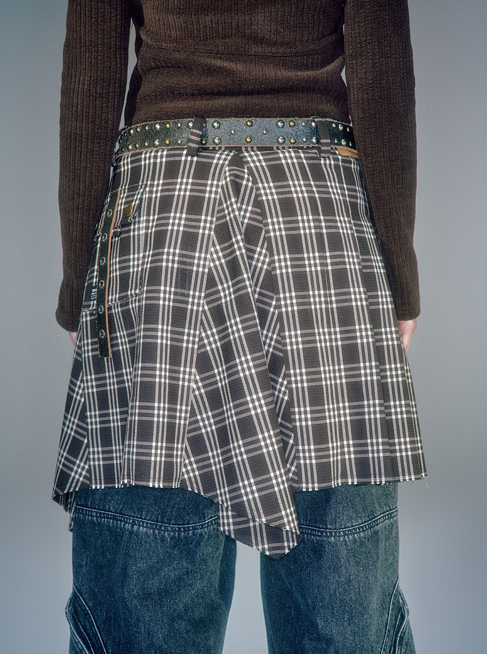 スカート VACANT Archive : 25SS / CAESARS BUCKLE LAP SKIRT (2COLORS) VACANT Archive VACANT Archive SS25 CAESARS BUCKLE LAP SKIRT