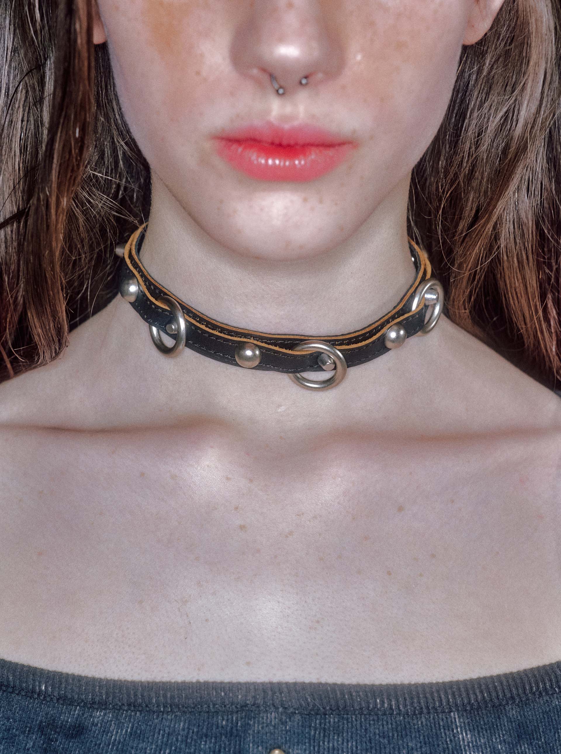 ネックレス・ペンダント VACANT Archive : 25SS / NANA STUD LEATHER CHOKER (BLACK) RESTOCK) NANA STUD LEATHER CHOKER BLACK - vacantarchive