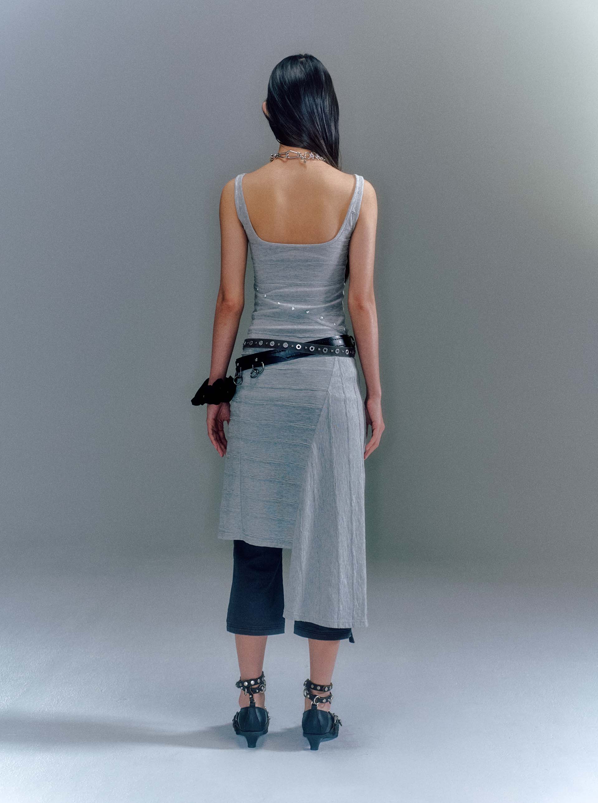 ワンピース VACANT Archive : 25SS / JADEY SLEEVELESS LONG ONE-PIECE JADEY SLEEVELESS LONG ONE-PIECE MELANGE - vacantarchive