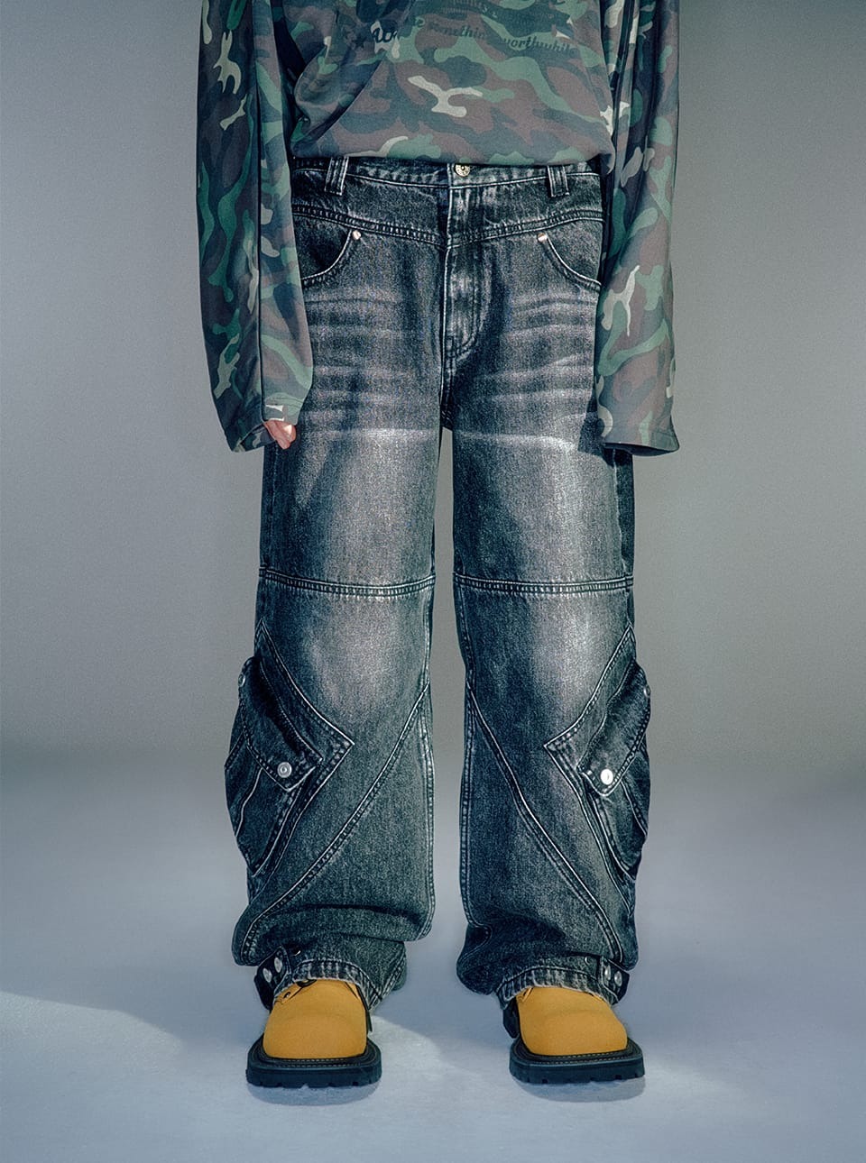【VACANT Archive】関税/送料込み SCOPPER X-POCKET CARGO DENIM MEN SCOPPER X-POCKET CARGO DENIM BLACK - vacantarchive