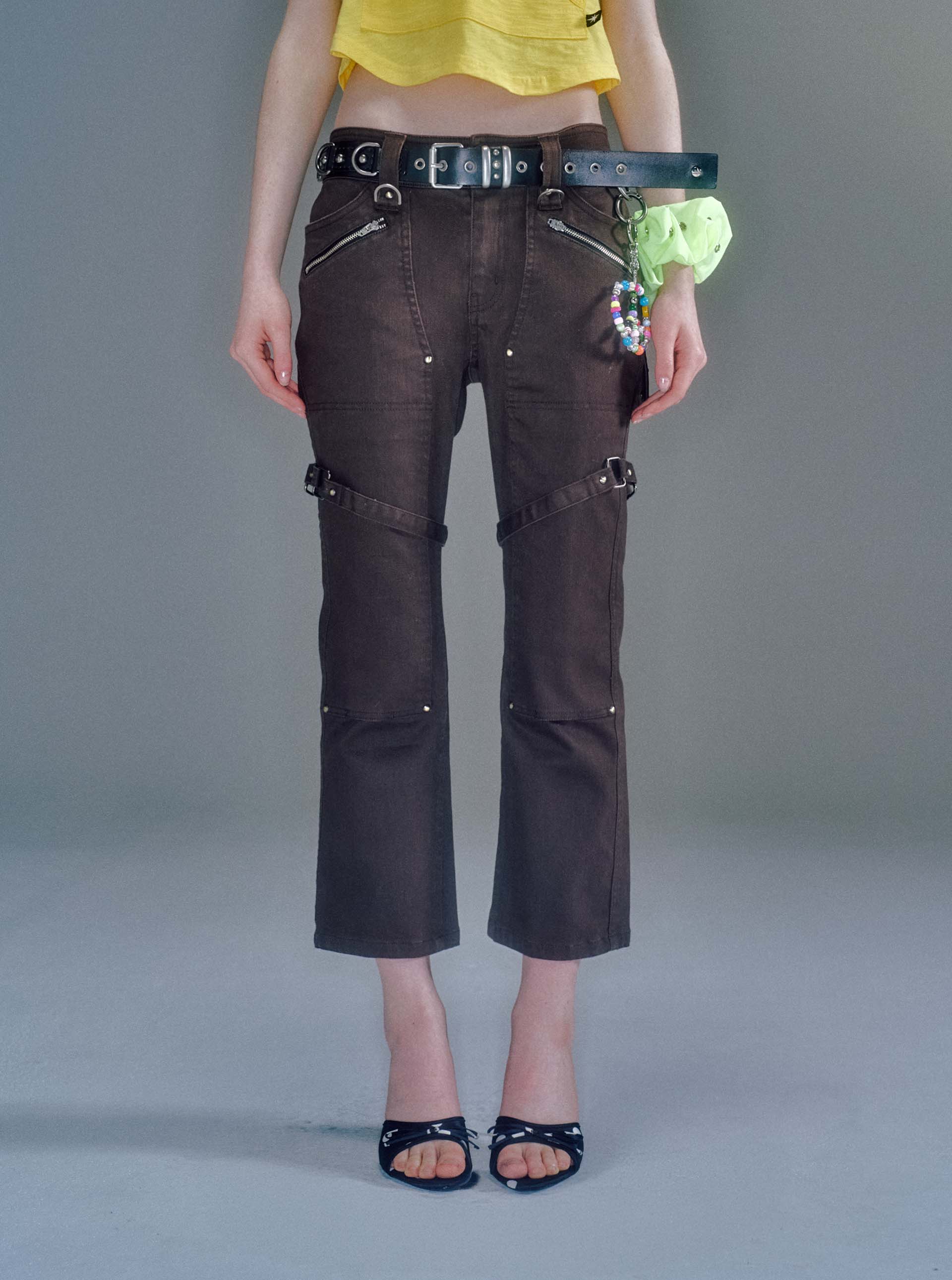 パンツ VACANT Archive : 25SS / BONA STRAP ANKLE PANTS (3COLORS) BONA STRAP ANKLE PANTS BROWN - vacantarchive