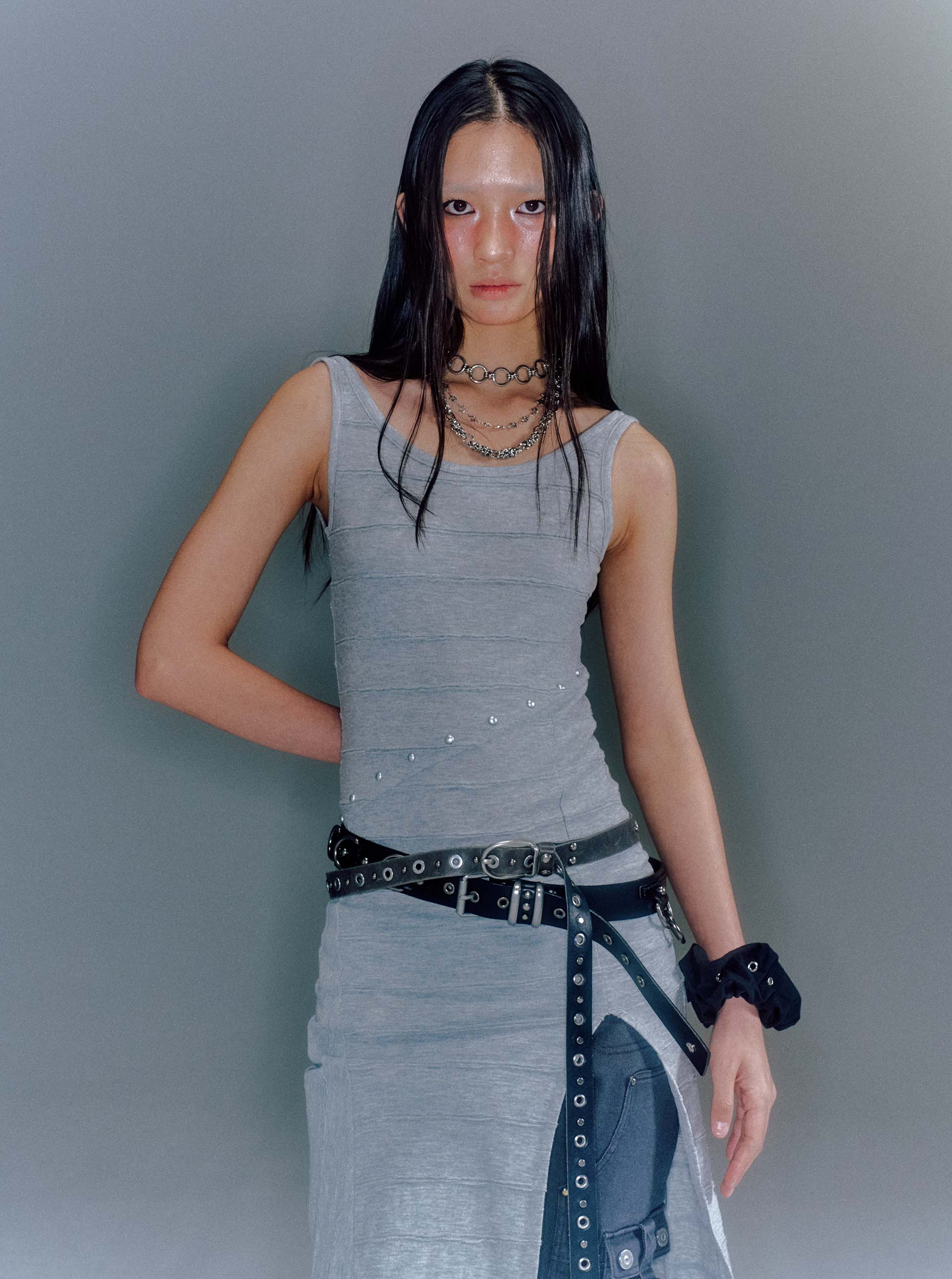 ワンピース VACANT Archive : 25SS / JADEY SLEEVELESS LONG ONE-PIECE JADEY SLEEVELESS LONG ONE-PIECE MELANGE - vacantarchive