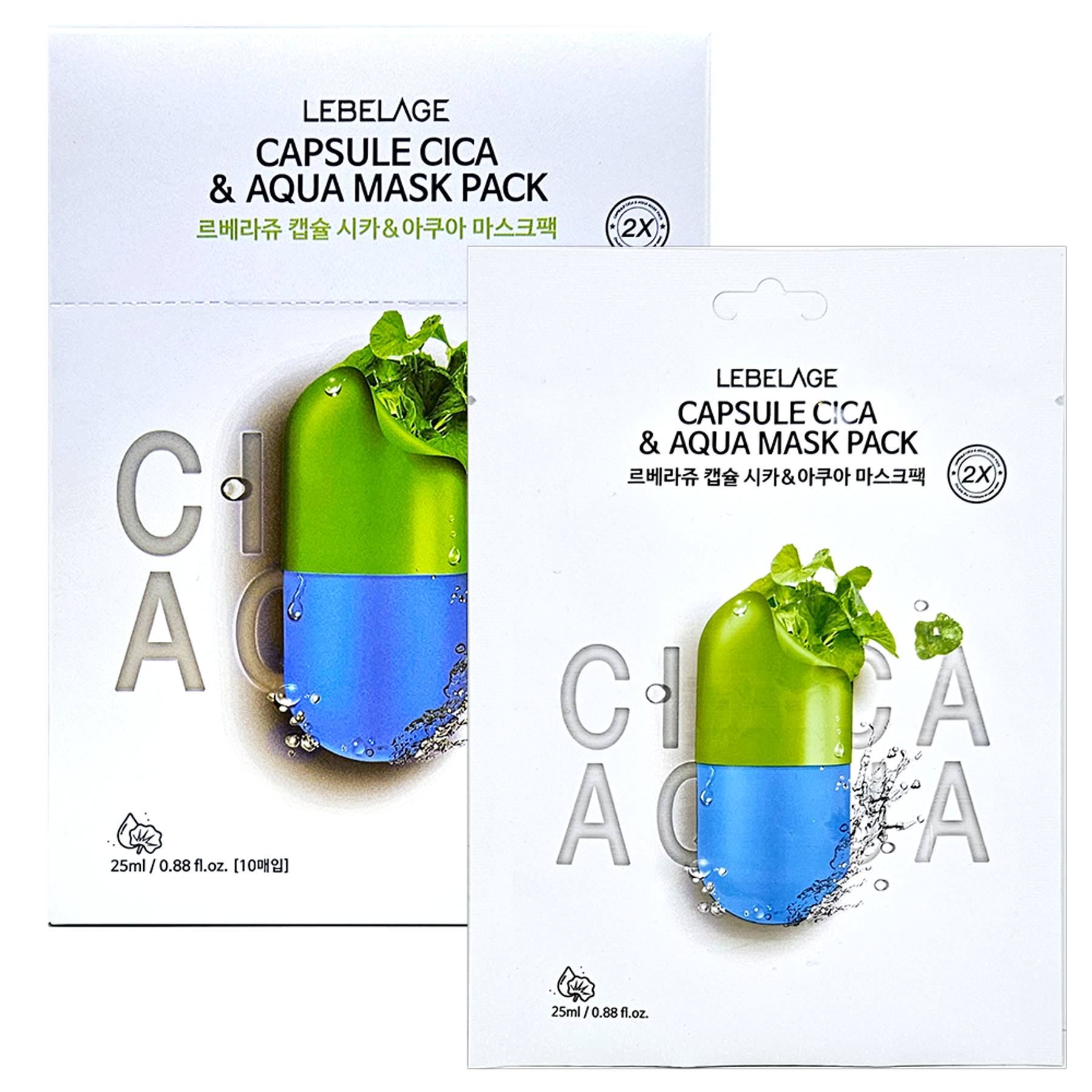 CAPSULE CICA&AQUA 2X MASK PACK