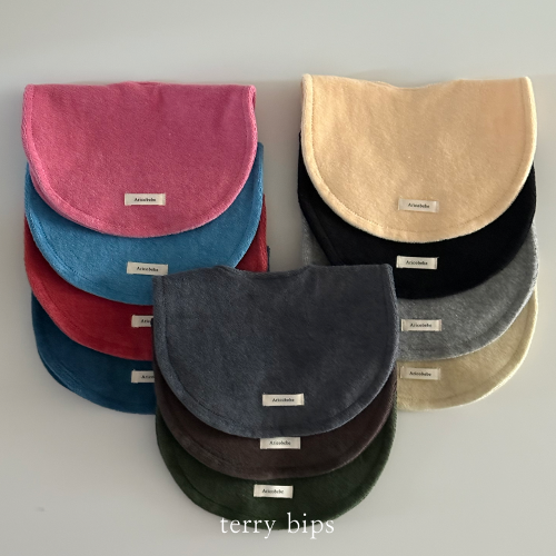 [테리빕] 4+1, 체감가 9,600원, 도톰한 순면 테리 턱받이