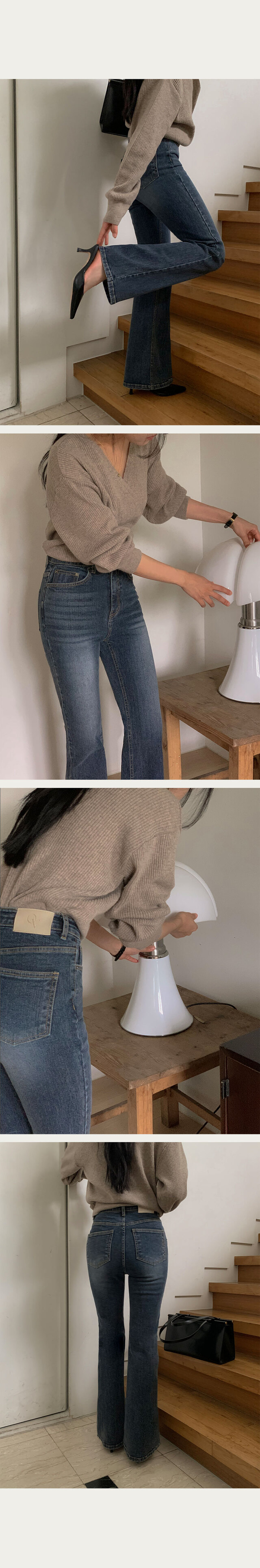 [컬러추가!/숏,롱] 시그니처 세미 부츠컷 데님 상세 이미지 14
