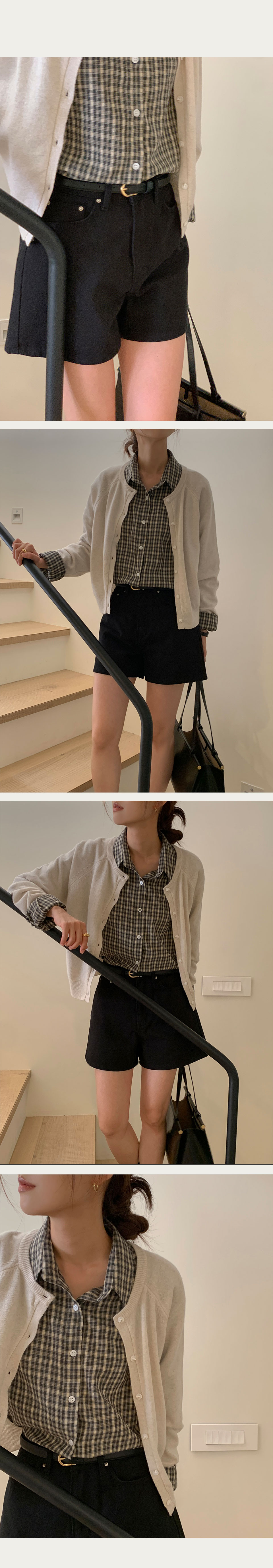 [당일발송/OV.M]  로그 하프 데님 상세 이미지 26