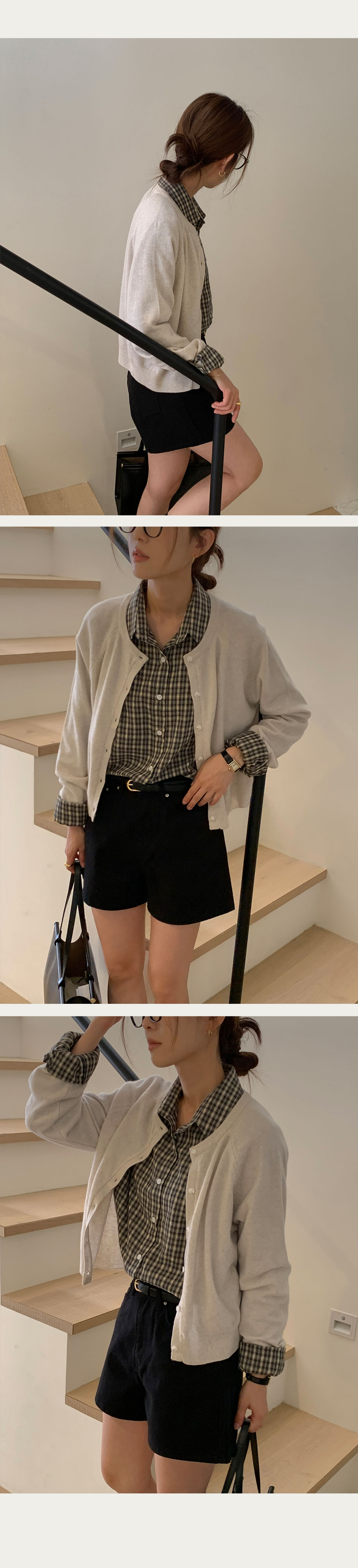 [당일발송/OV.M]  로그 하프 데님 상세 이미지 32