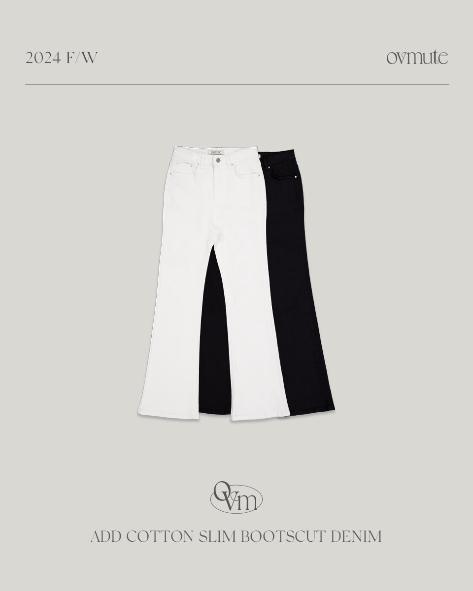 [OV.M] 에드 코튼 슬림 부츠컷 데님 ADD COTTON SLIM BOOTSCUT DENIM 상세 이미지 1