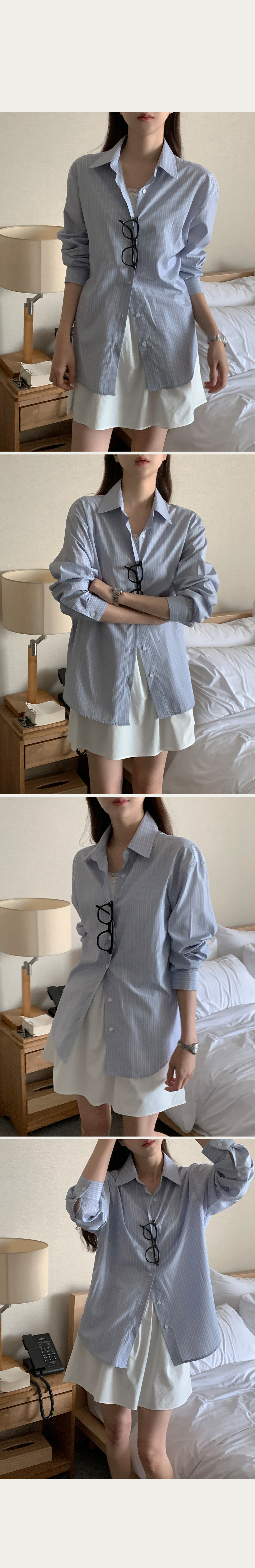 [MADE]소르베 스트라이프 셔츠 상세 이미지 4