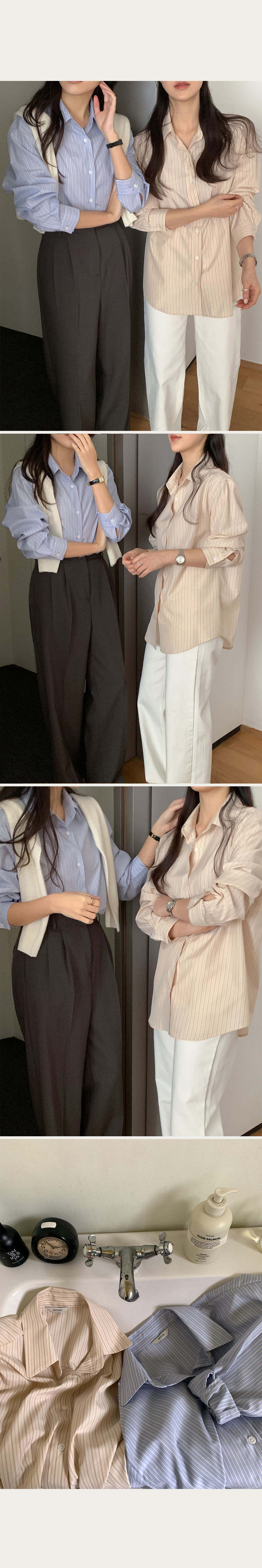 [MADE]소르베 스트라이프 셔츠 상세 이미지 11