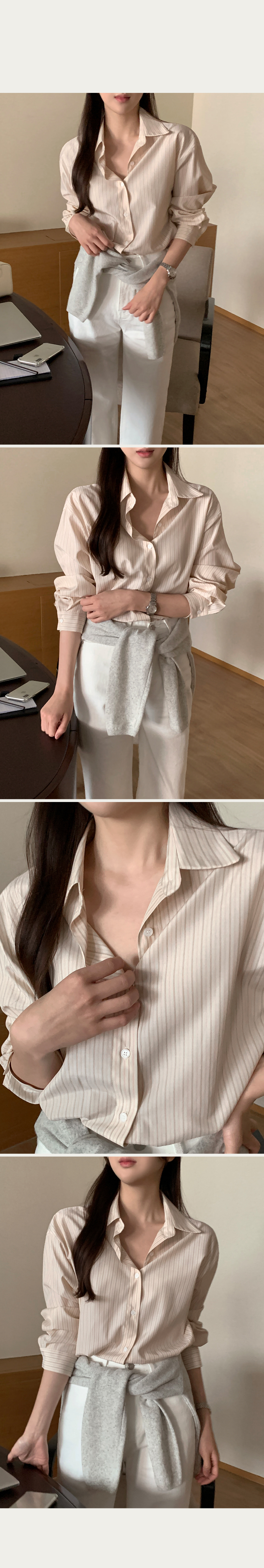 [MADE]소르베 스트라이프 셔츠 상세 이미지 17