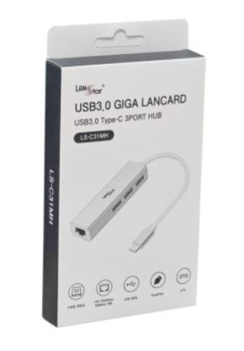 LANstar USB3.0 Type C 기가랜카드 허브 LS-C31MH