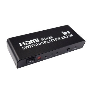 HDMI 2:2 매트릭스 HDMI 2.0 선택 분배기 4K 2K/60Hz 입력 2포트 출력 2포트 [IN-HD202]