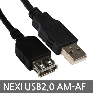 [NEXI] 넥시 USB USB2.0 연장 케이블 [AM-AF] 3M [블랙/NX5]