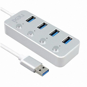 [NEXI] 넥시 NX-UH3004S USB허브 USB3.0 4포트 무전원 개별스위치