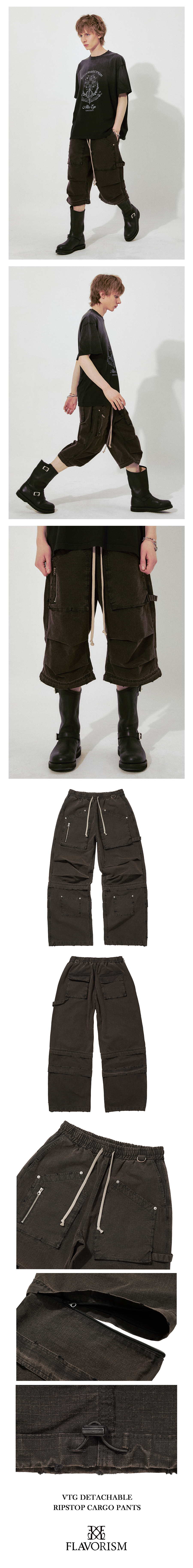 パンツ FLAVORISM VTG Detachable Ripstop Cargo MUSINSA | FLAVORISM VTG Detachable Ripstop Cargo pants (Washed Brown)
