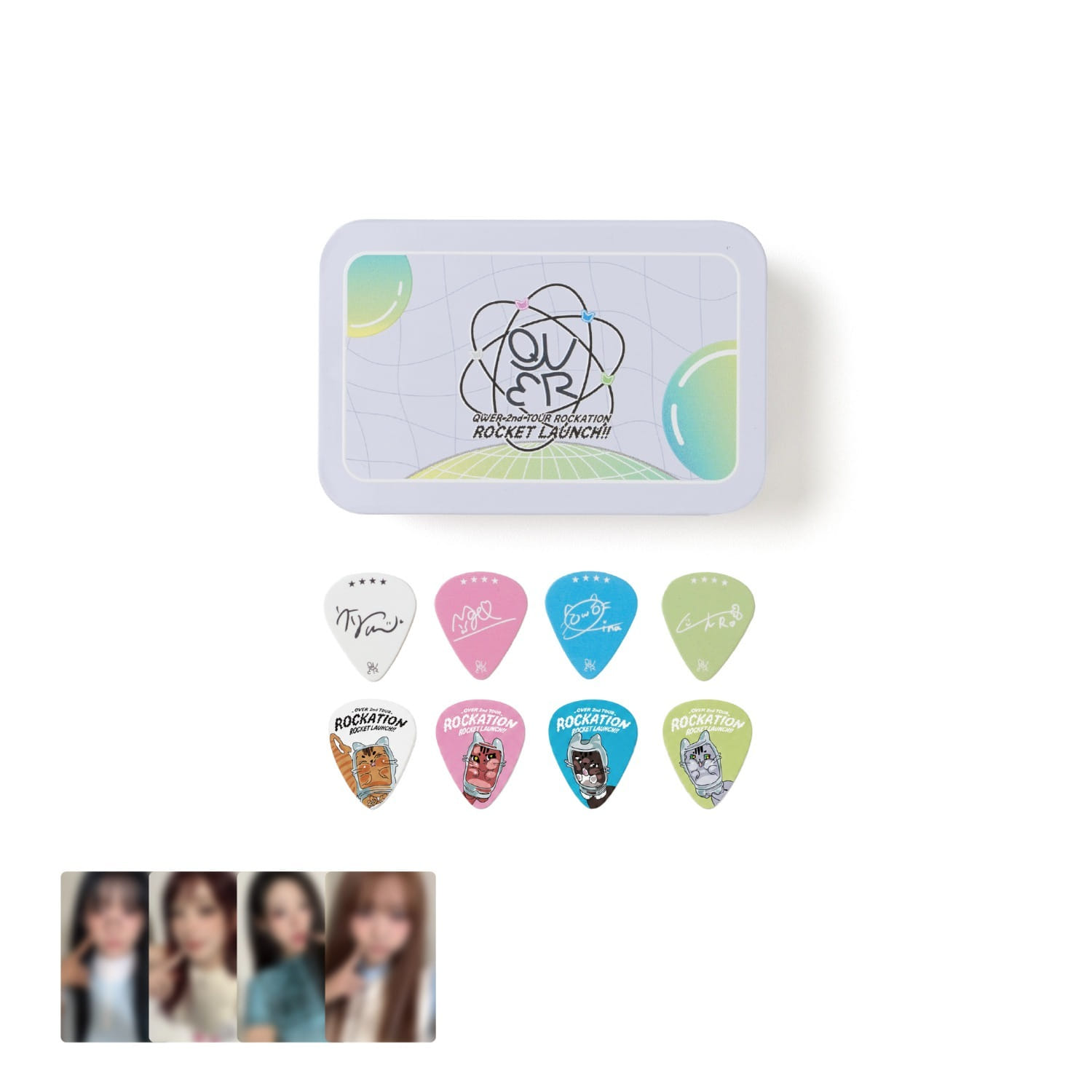 QWER ROCKATION ソウルコン ピックセット PICK SET 未開封 ROCKATION : ROCKET LAUNCH!!] SIGNED PICK SET - QWER SHOP