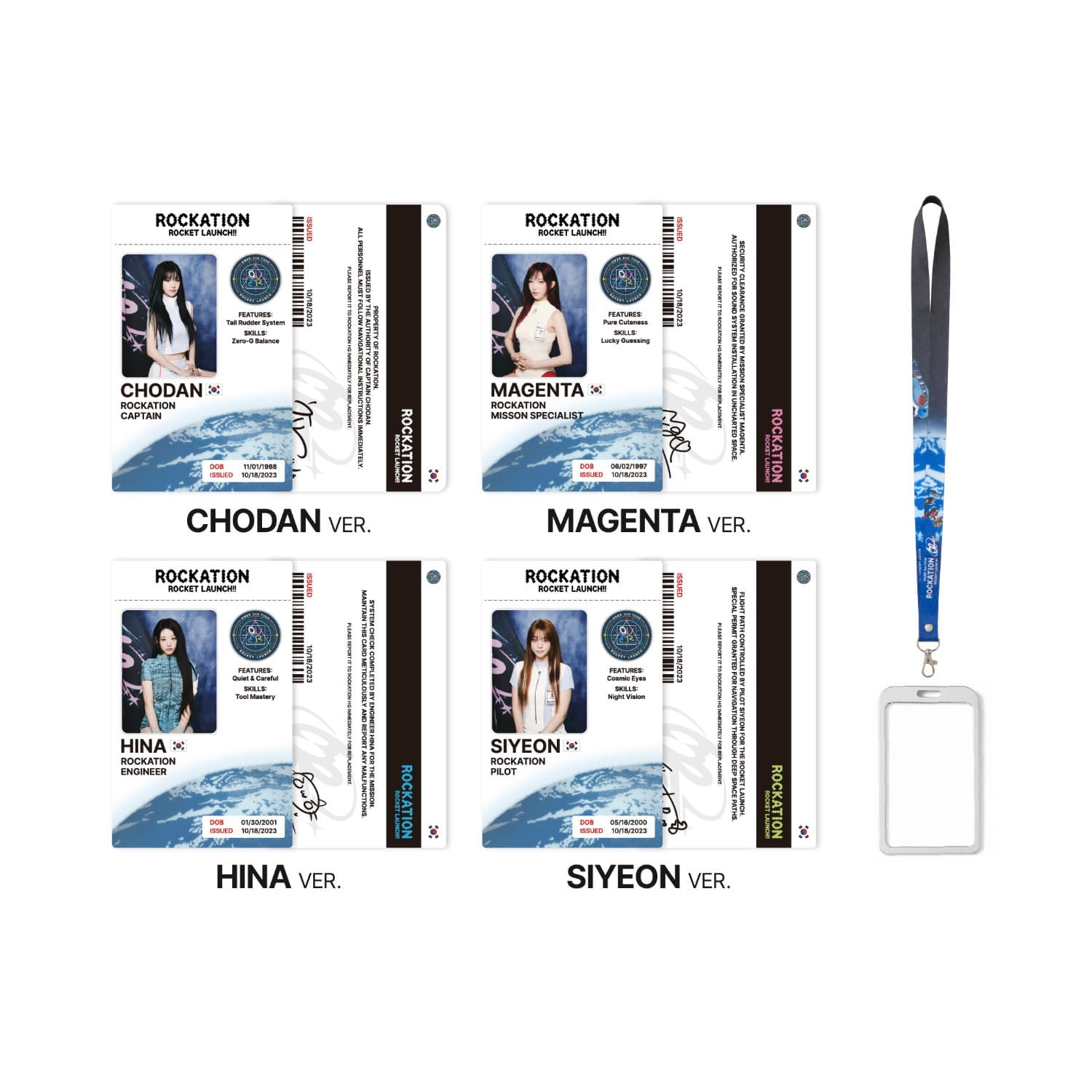ROCKATION : ROCKET LAUNCH!!] ID CARD & LANYARD SET - QWER SHOP
