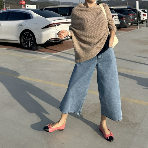 (라지 당일) 커버 연청 8부 큐롯데님