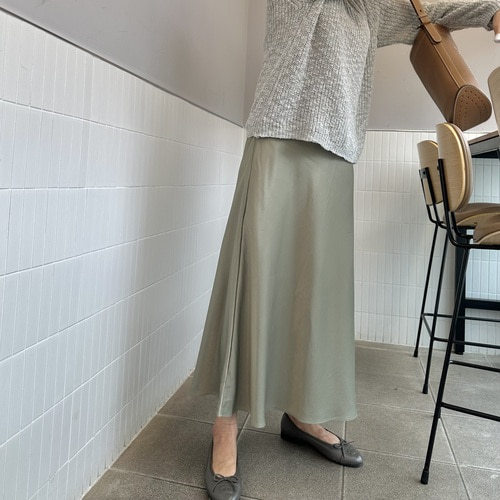 넬라 샤틴 롱스커트(안감있어요)