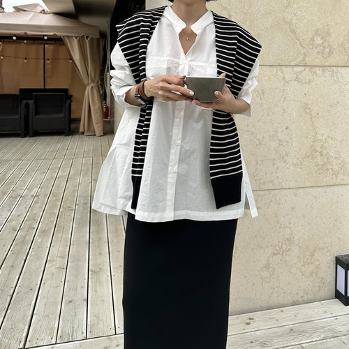 (강추 세련된박시핏) 스퀘어 박시 언발 셔츠(2컬러)
