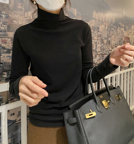(추천 반가운재입고)탄탄 스판 터틀 (이너필수템) 반폴라
