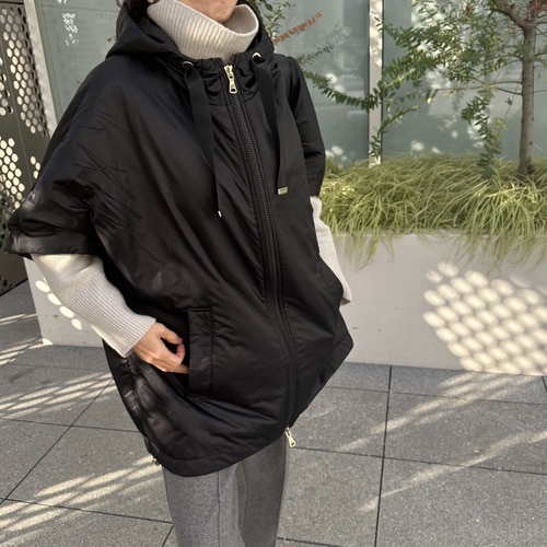 (오버핏) 후드 패딩베스트