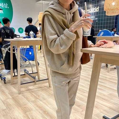 (추천) 캐시 홀가먼트 후드니트(4컬러)