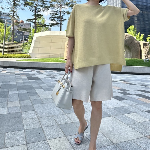 (세트가능) 젠프 홀가 니트반바지(3컬러)