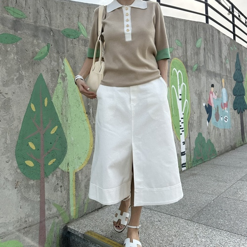 (강추 아주탄탄해요) 케어 화이트 데님 스커트
