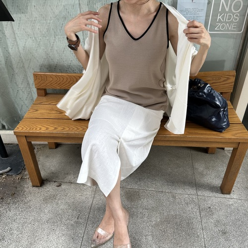 코디 배색 니트나시(3컬러 이너로꼭입어주세요)