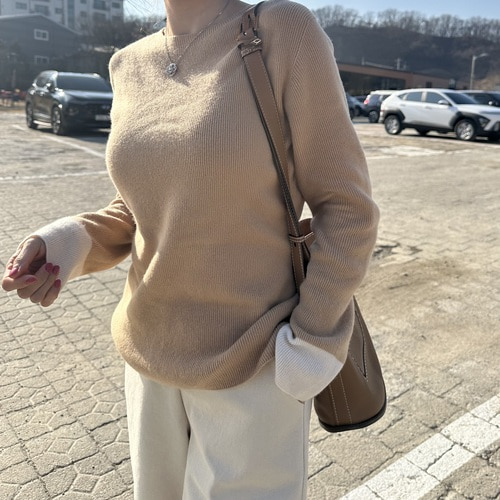 (강추) 메릴 배색 홀가니트(3컬러)