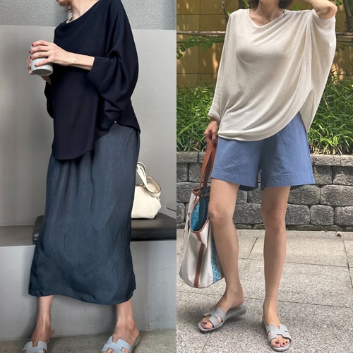 (당일 재진행 made ) 베럴 홀가먼트 썸머 린넨 케이프니트