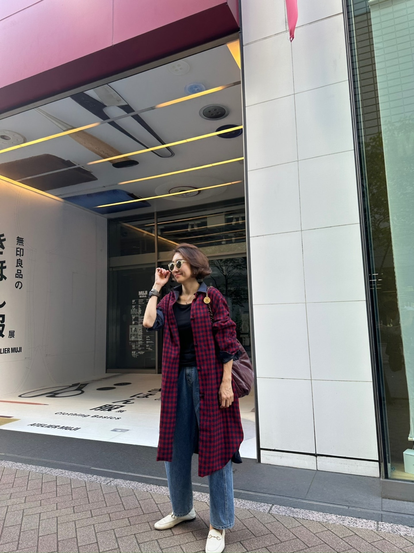 리버시블 울체크 셔츠자켓