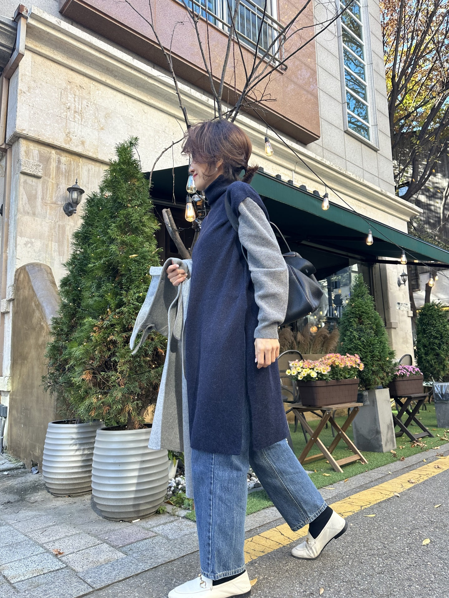 마르테 알파카 롱 니트베스트(3컬러)