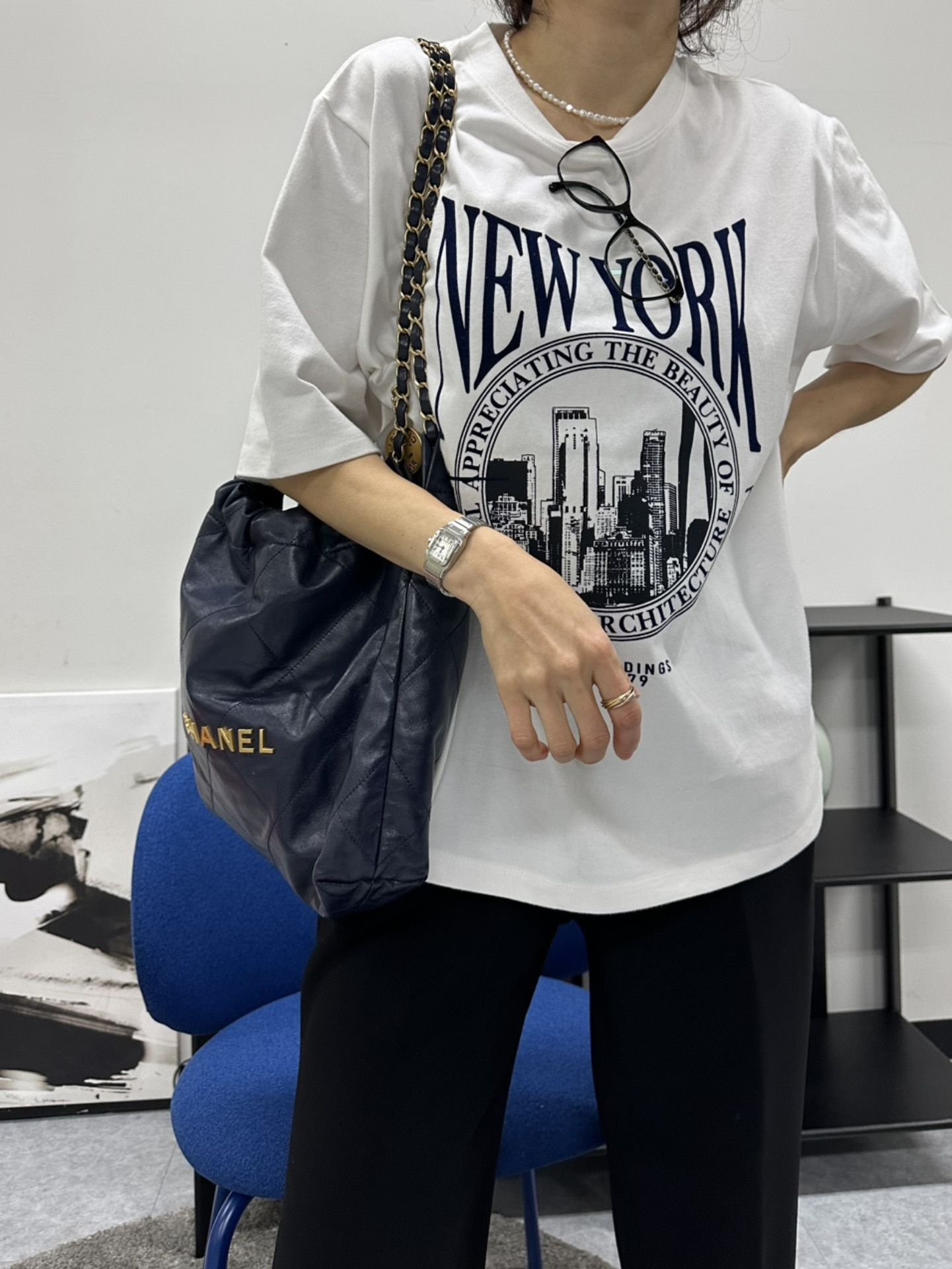 나염 피치 기모 반팔 티셔츠
