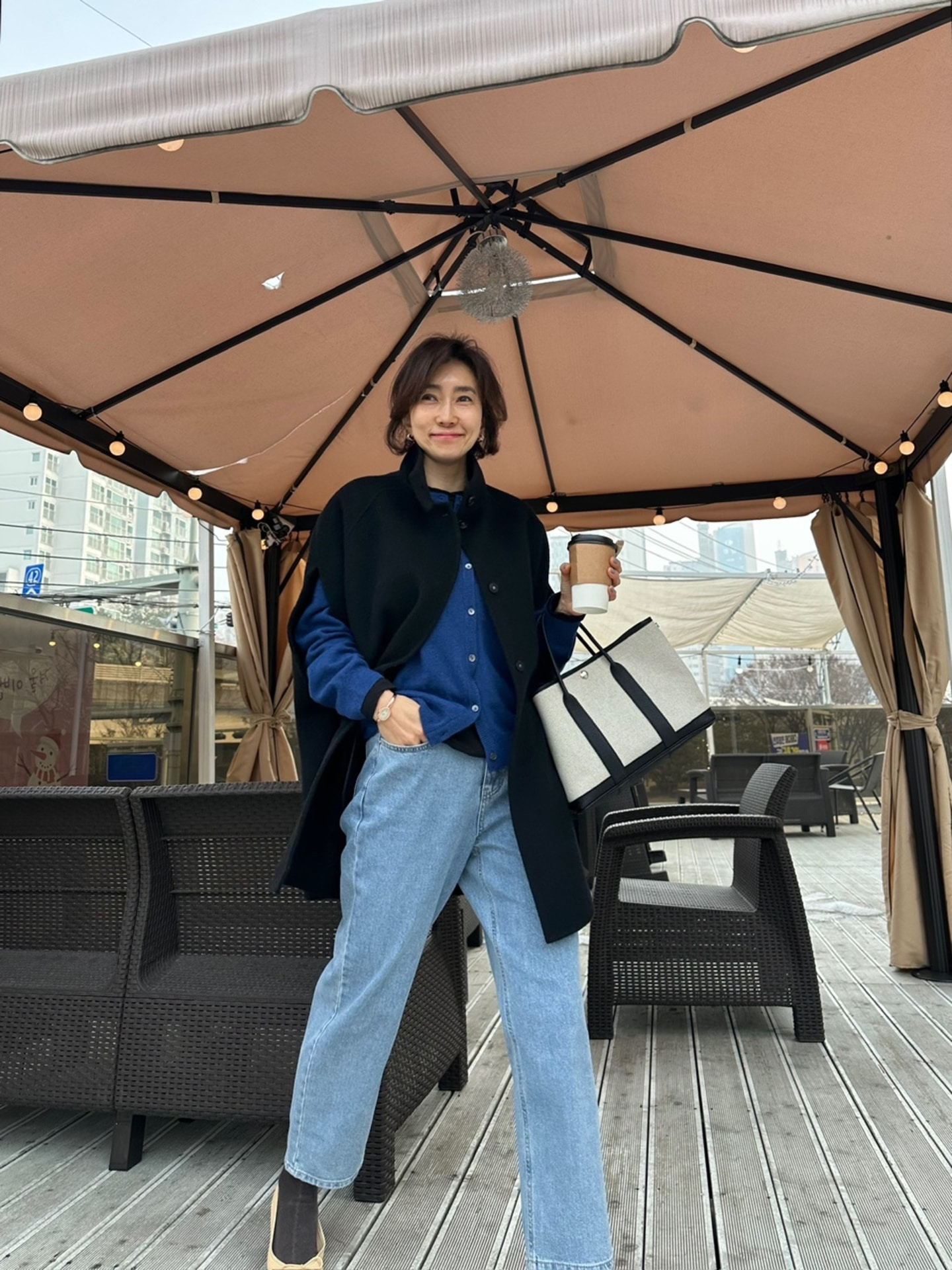 올스 스판 연청데님(뒷밴딩)