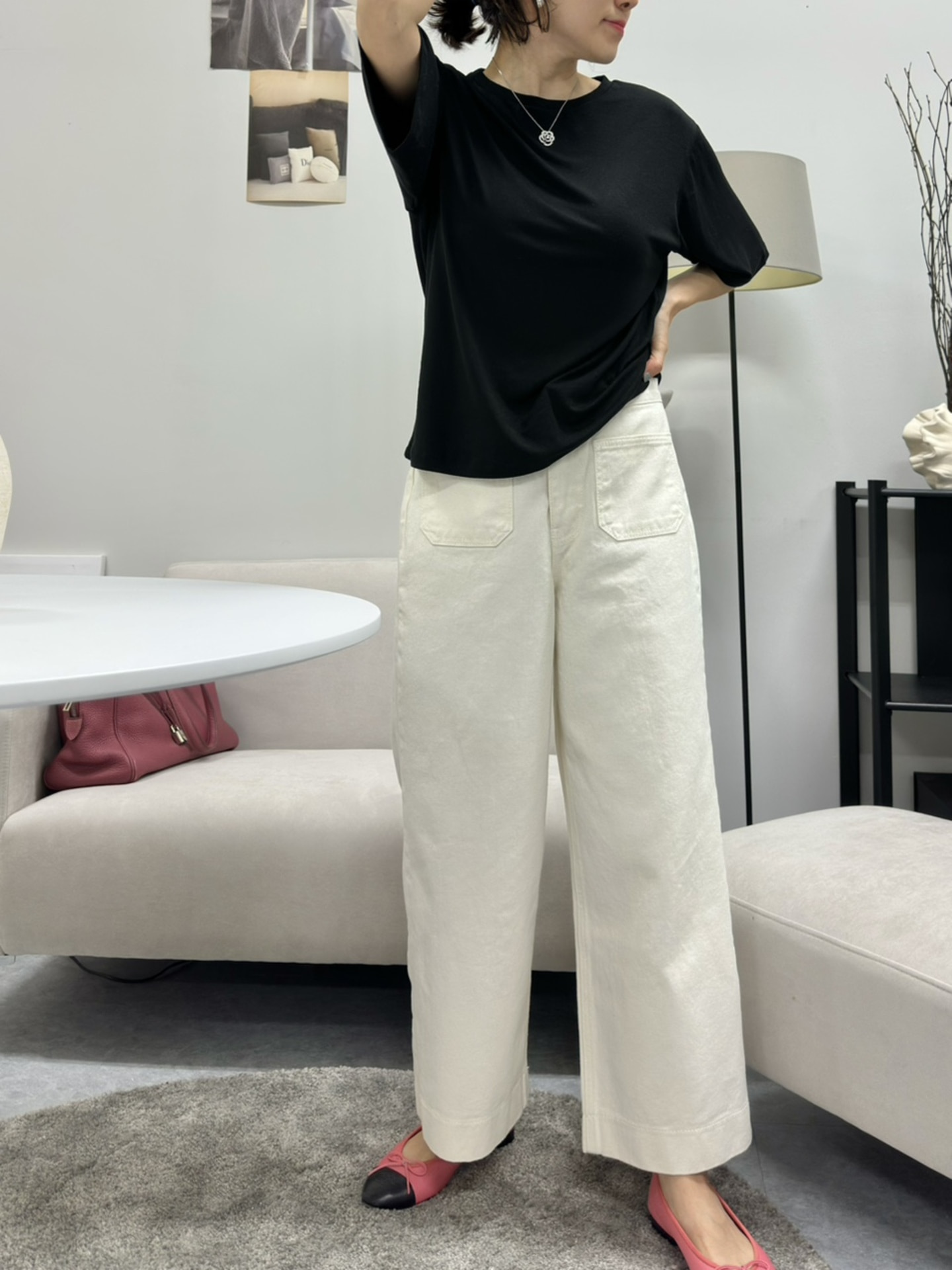 (강추 재진행) 카프리 크림 팬츠