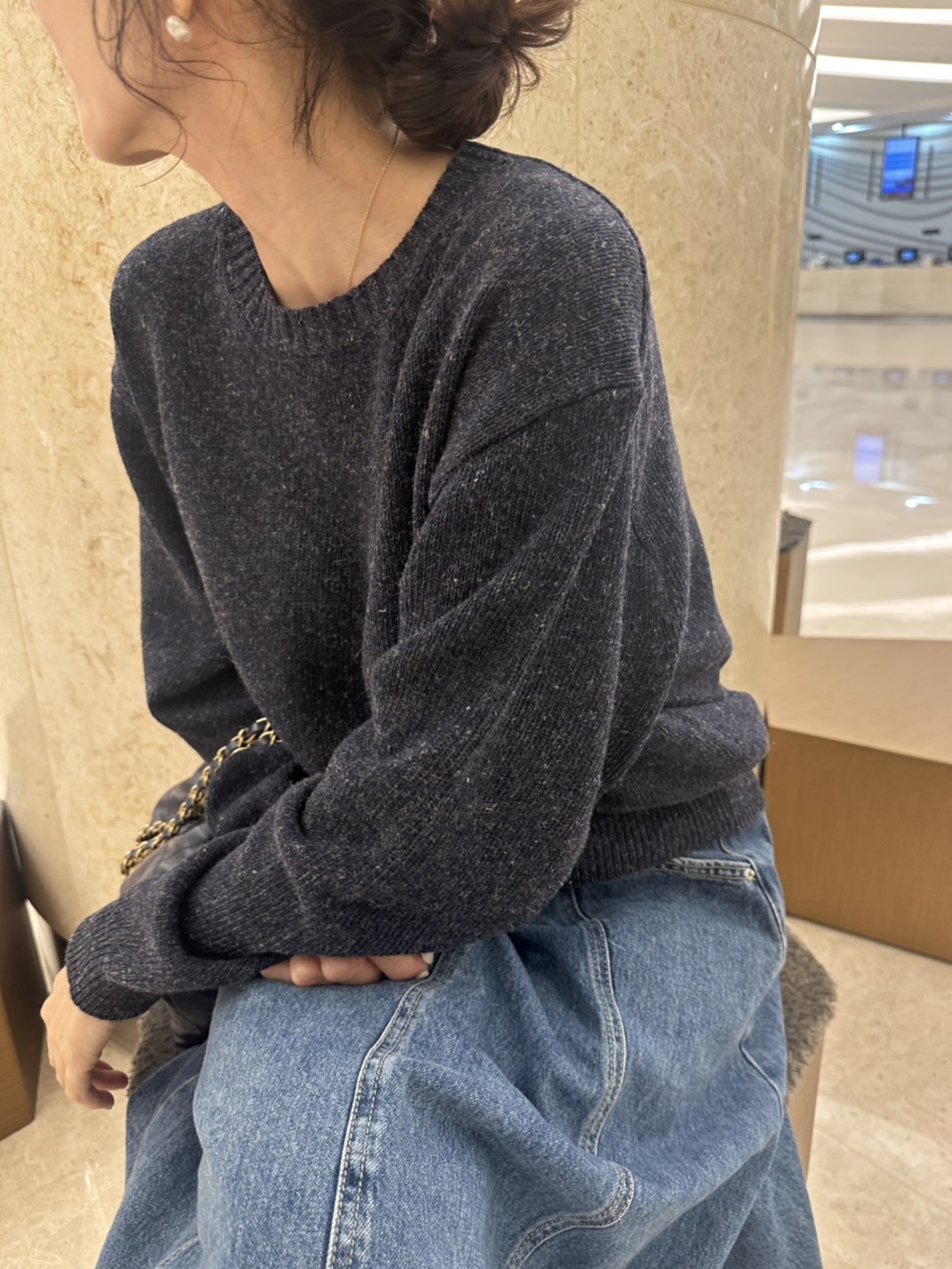믹스 라운드 니트