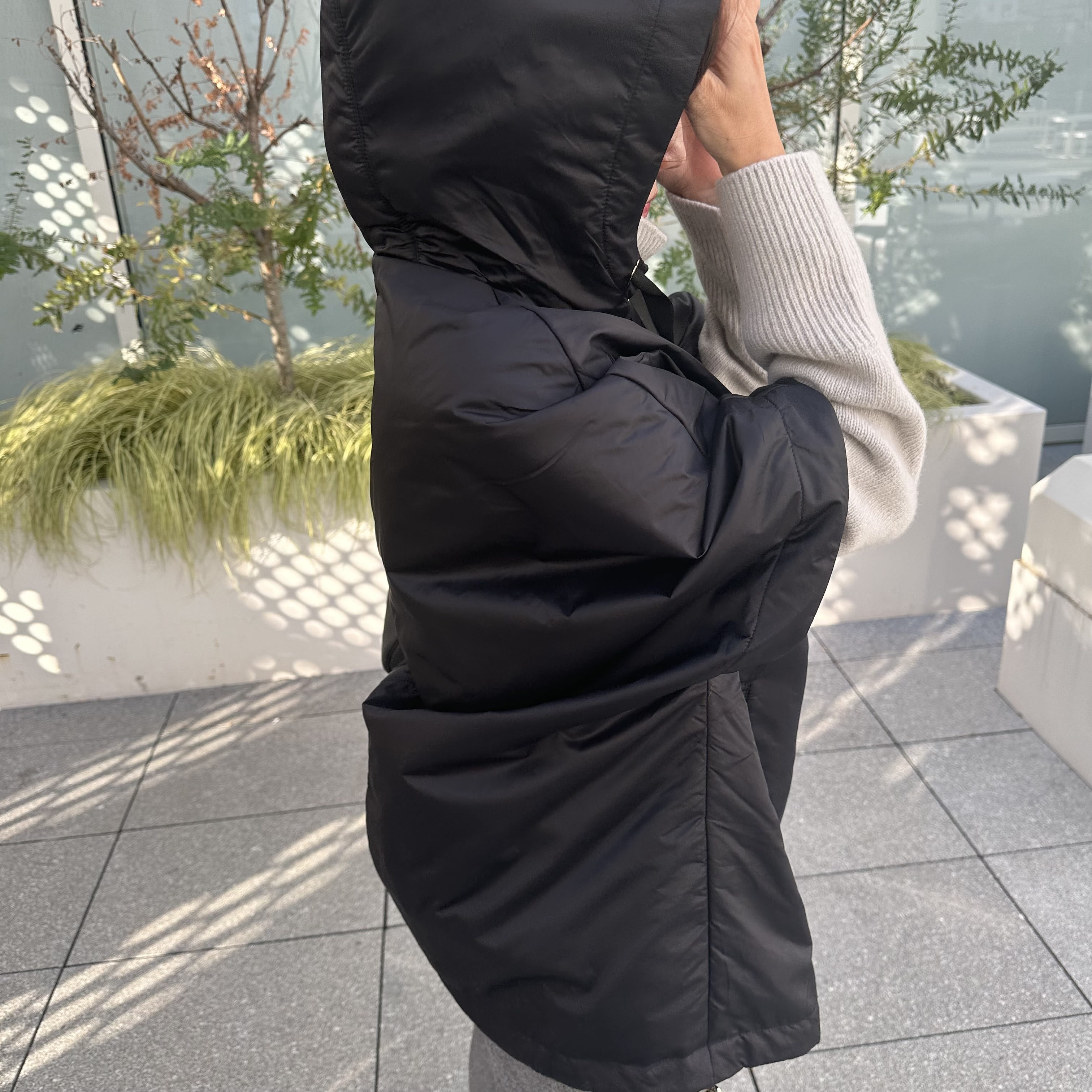 (오버핏) 후드 패딩베스트