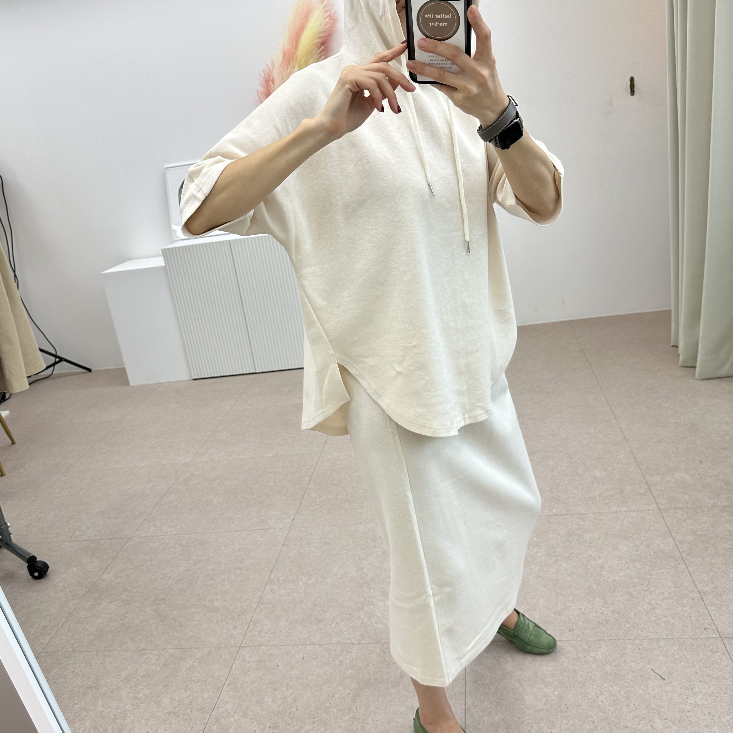 (당일) 유스 후드 스커트세트