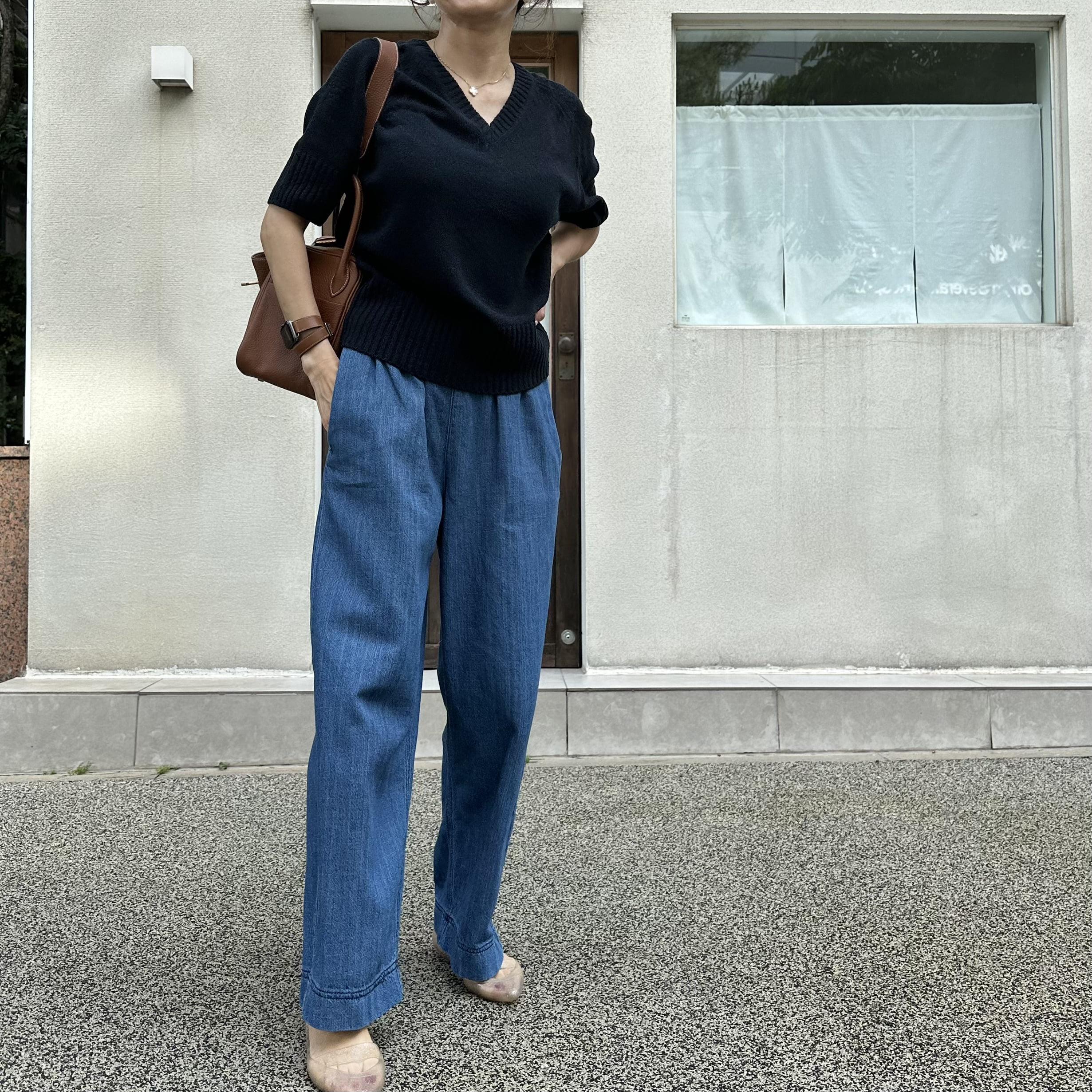 (당일 전체밴딩)무드 밴딩 와이드 중청데님
