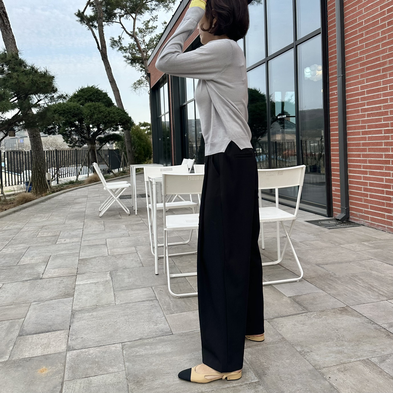 (부드러워요) 실키 배색니트 (2컬러)