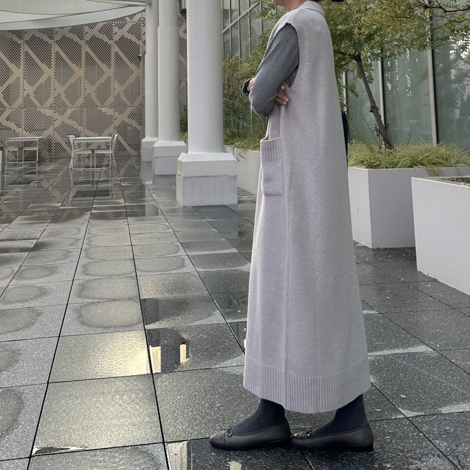 (당일) 카라 베스트 니트원피스