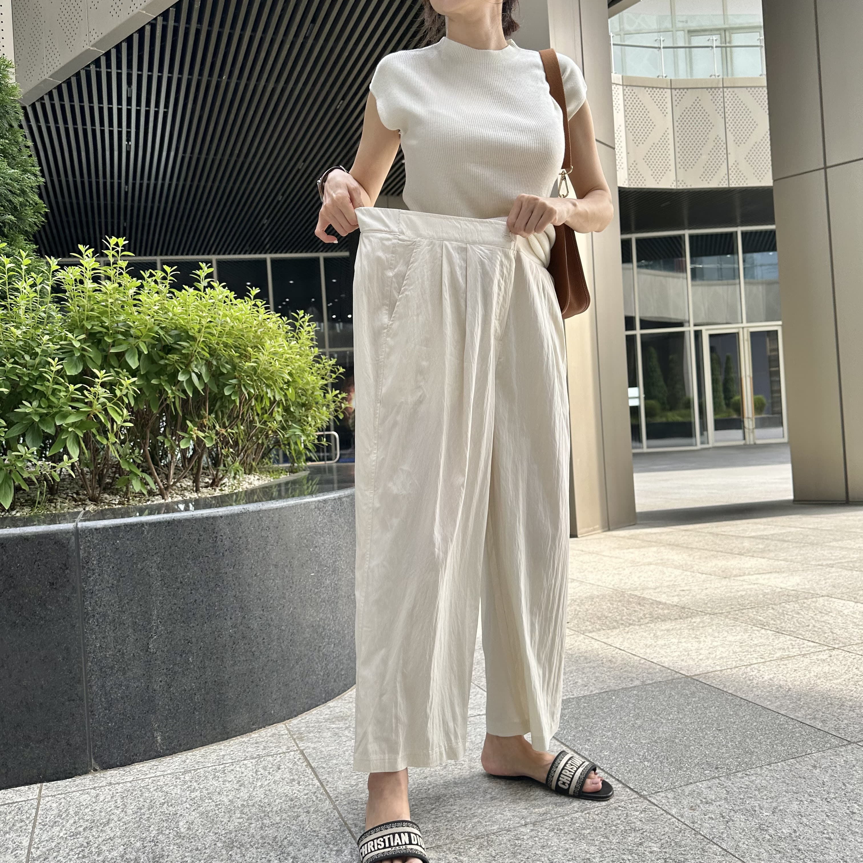 (여유사이즈 당일) 마벨르 밴딩 투턱 팬츠(뒷밴딩)