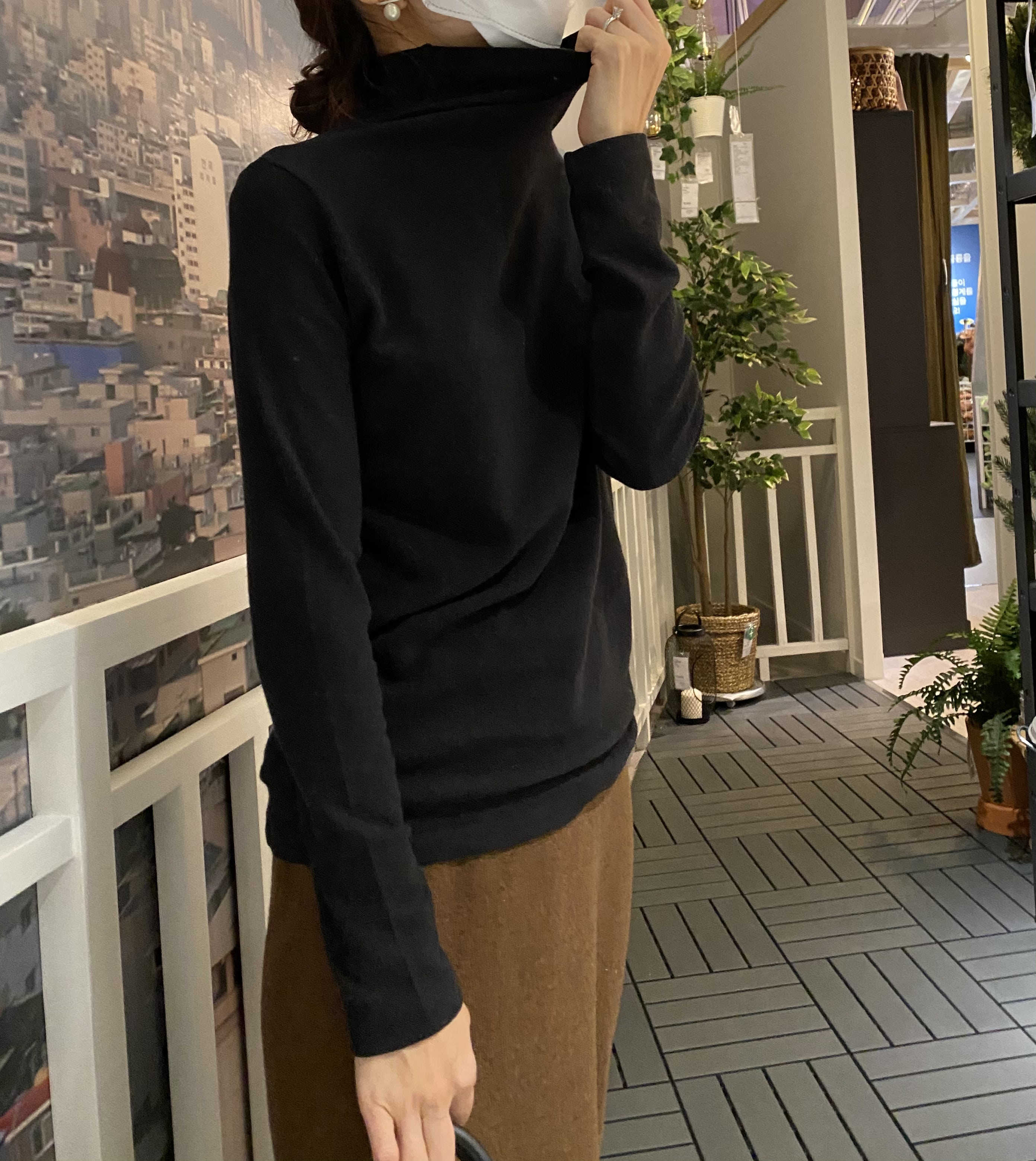 (추천 반가운재입고)탄탄 스판 터틀 (이너필수템) 반폴라