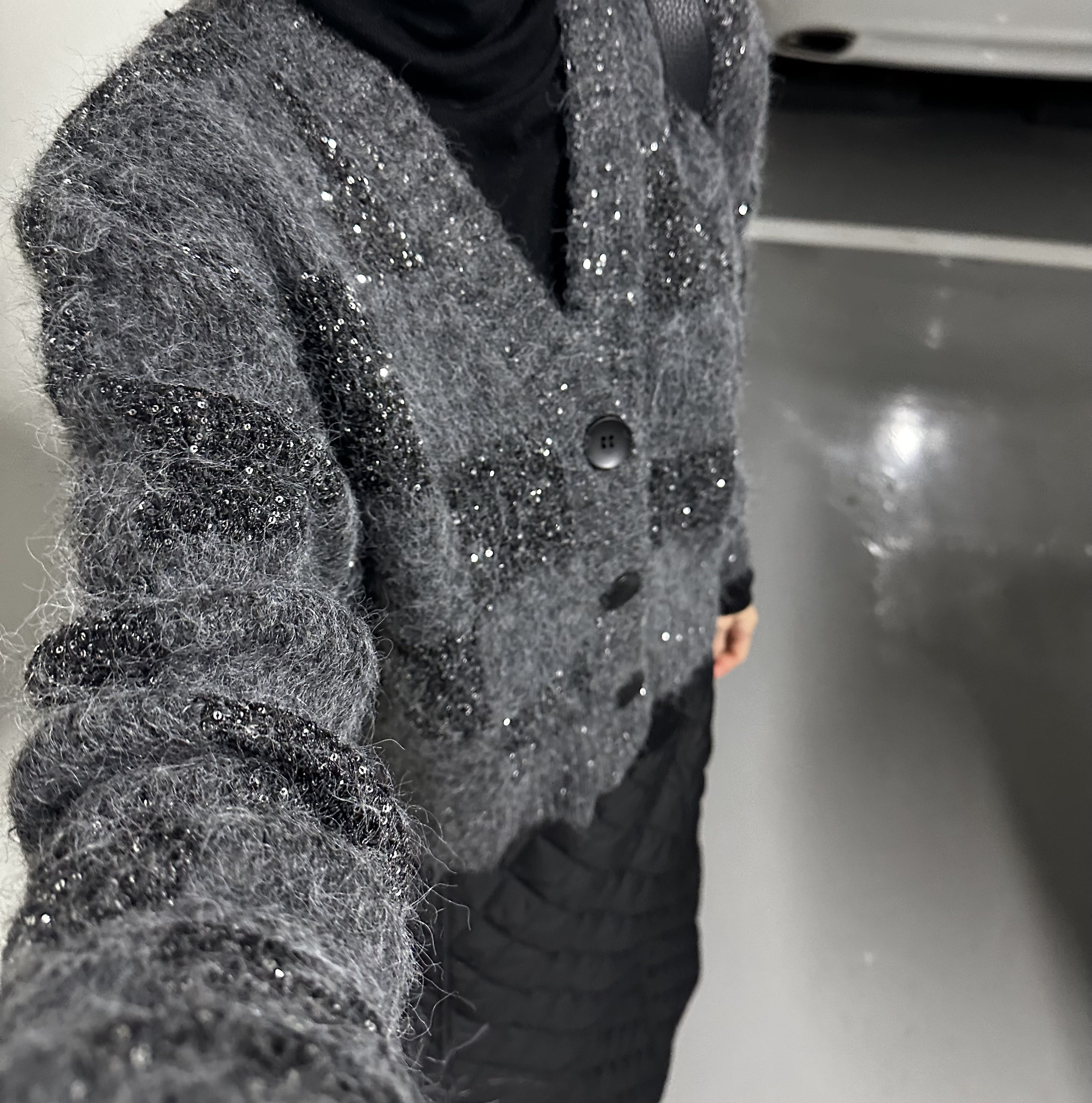 (폭닥폭닥부드러워요) 레가 스팽글 가디건