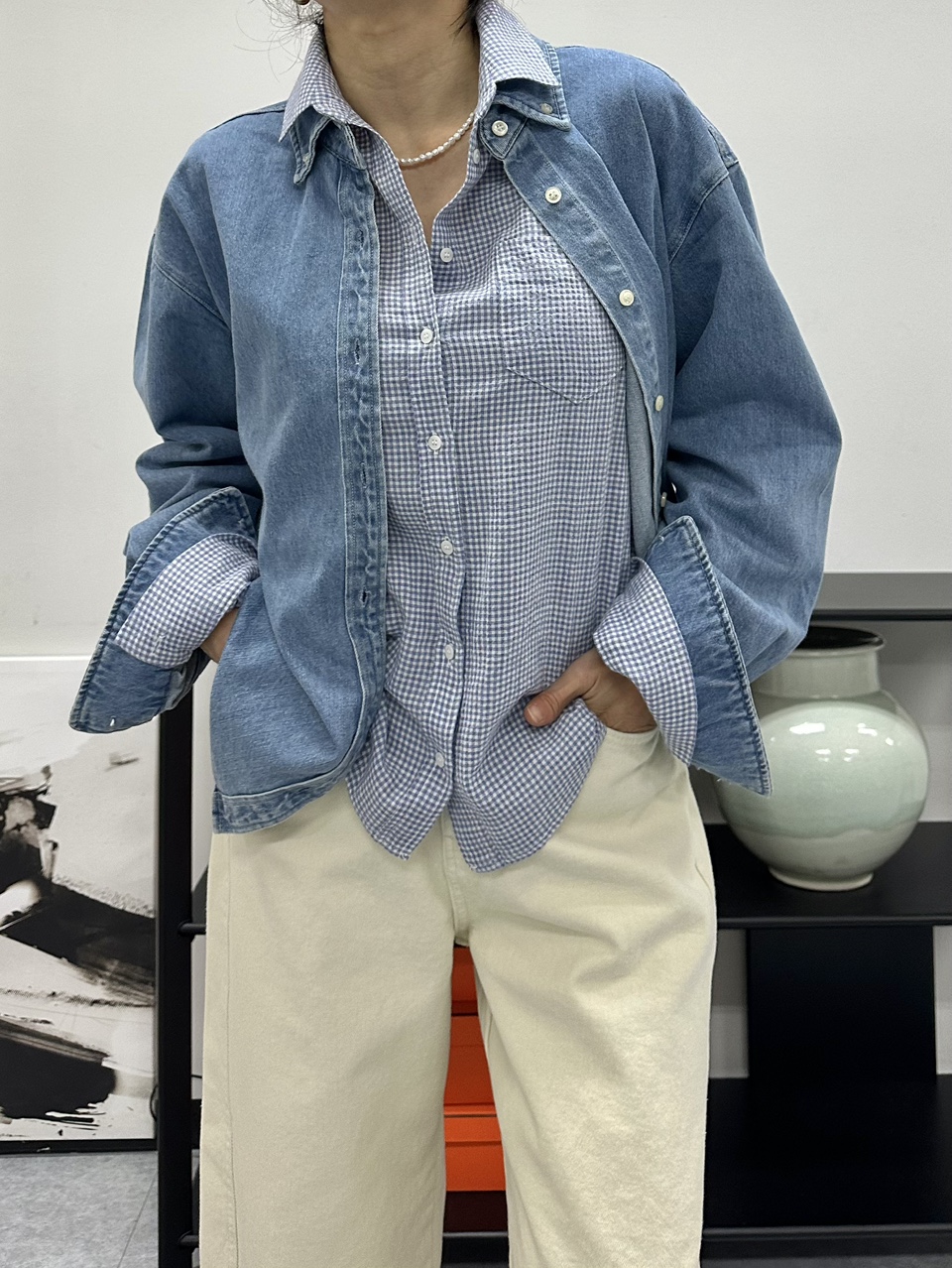 (강력추천 탄탄해요) 제프라 데님 셔츠(2컬러)