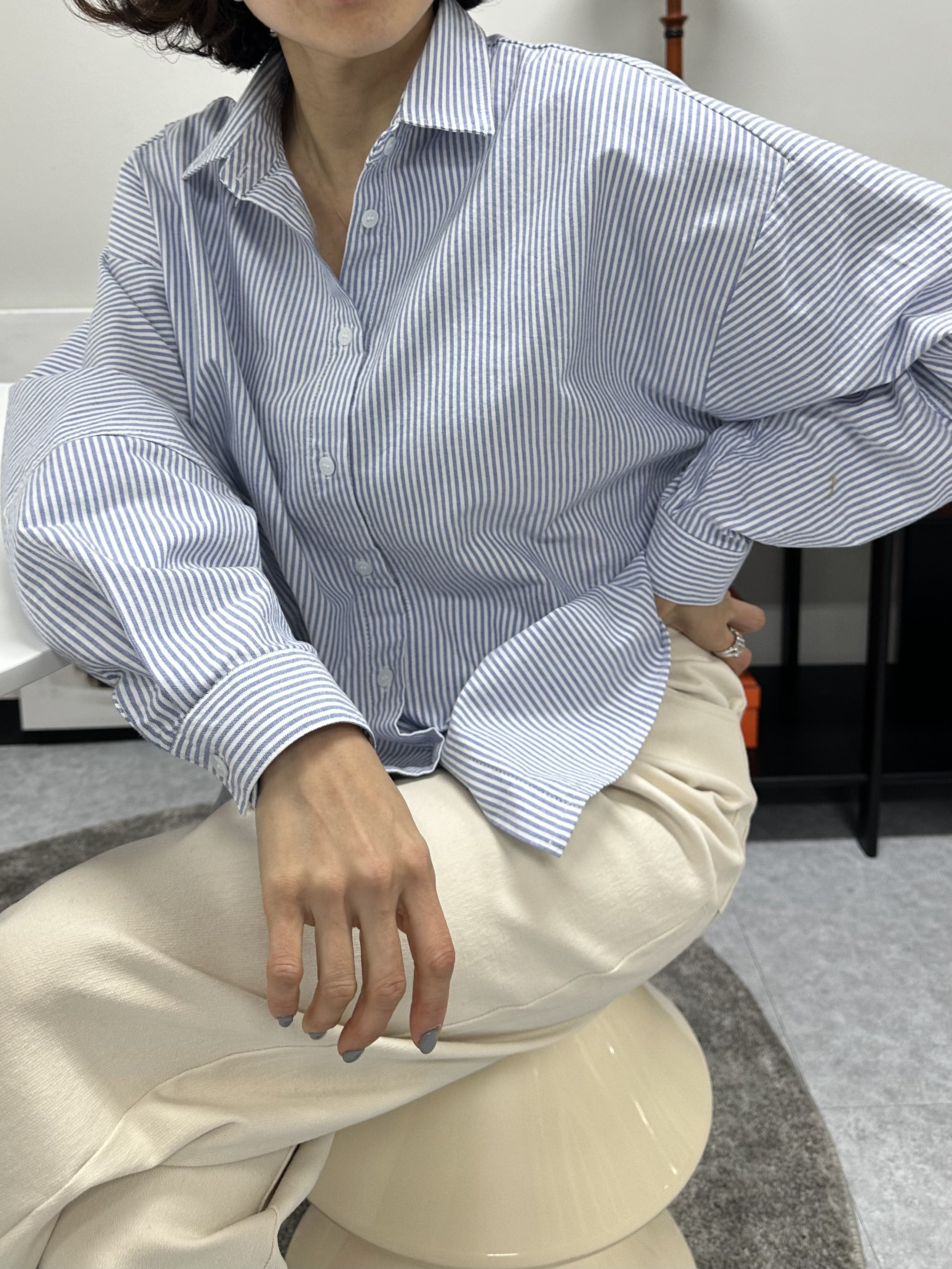 (추천 무배)  렌느 스트라이프 셔츠