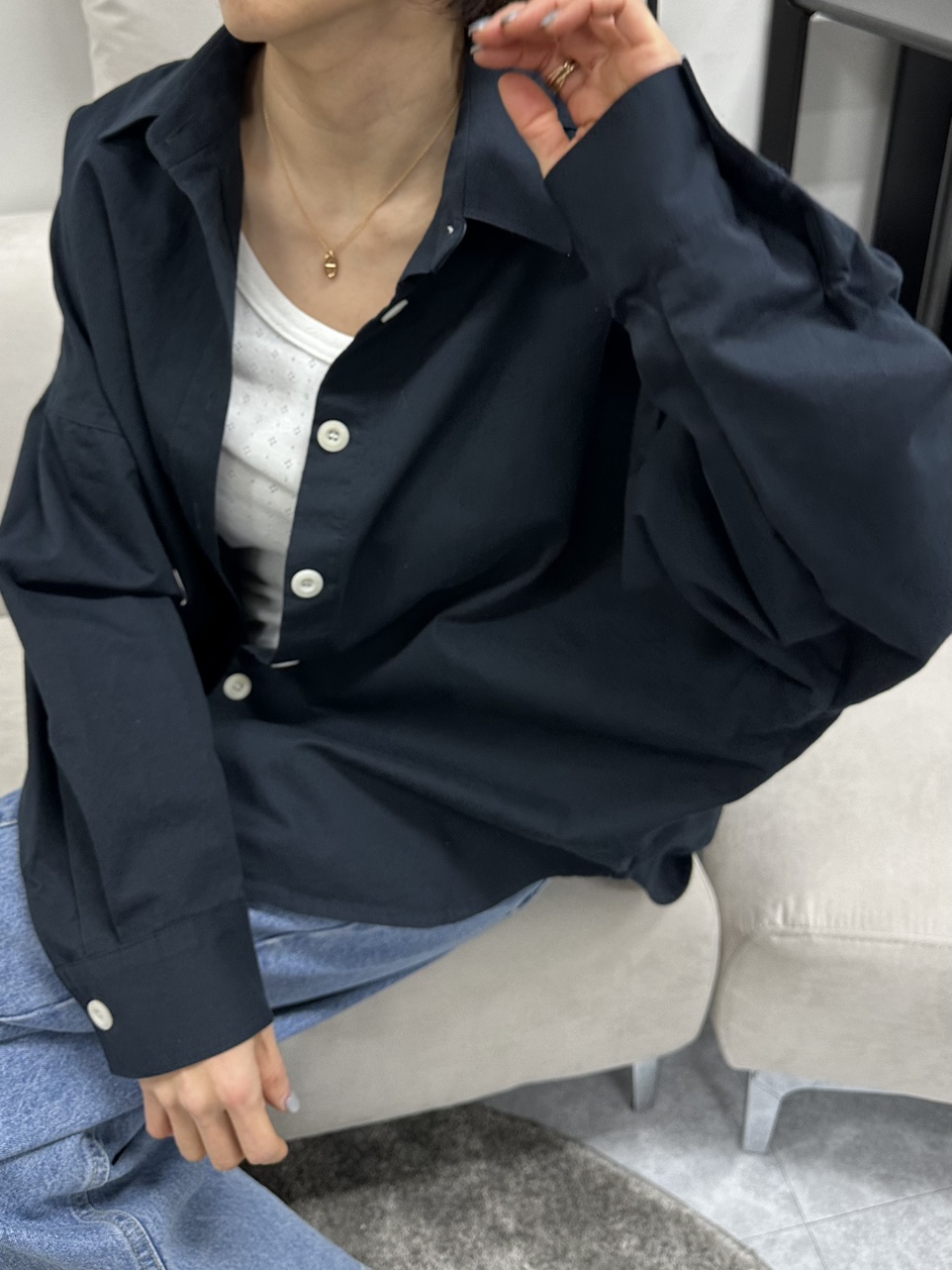 아방 오버 셔츠